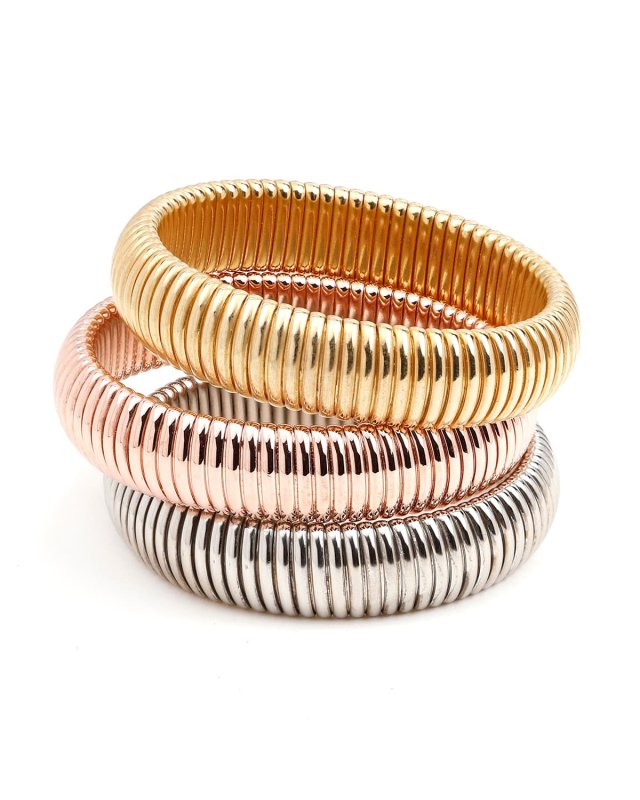 Cobra Elastic Bracelets, Set of 3, Multi